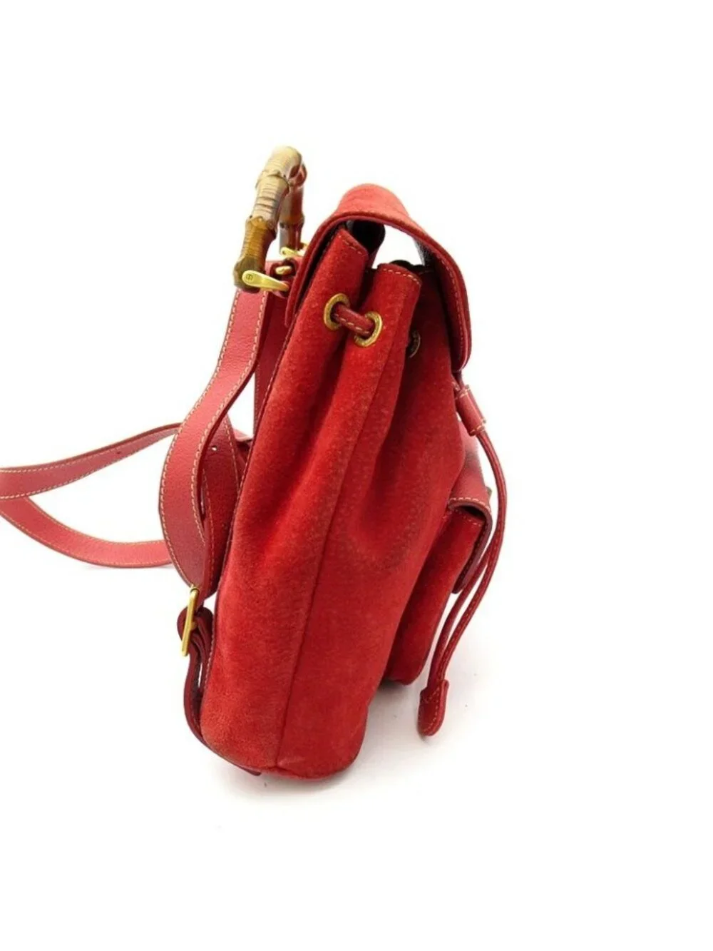 Gucci Bambu Backpack Mini Suede Leather